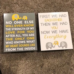 👗2 wooden signs for kids room